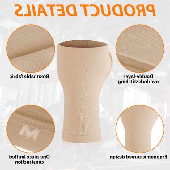 Elastische Pols- en Handbandage voor Spierspasmen, Compressie Polssteun bij Artritis en Carpaal Tunnel Syndroom - Geschikt voor Links of Rechts (M) — afbeelding 2