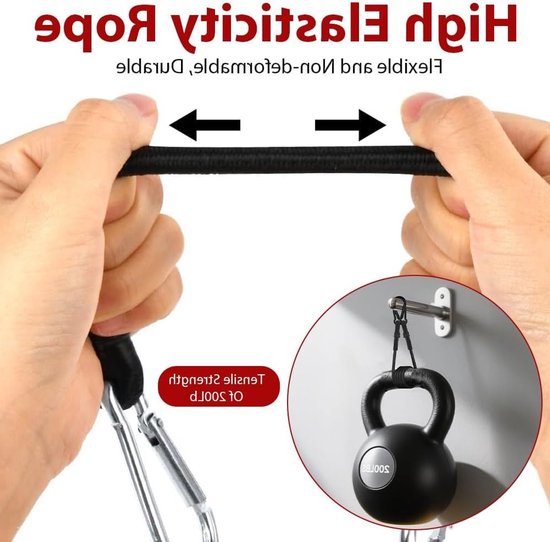 Set van 4 Elastische Touwen met Haken - Ideaal voor Vervoer, Camping en Luggage (30 cm) — afbeelding 3