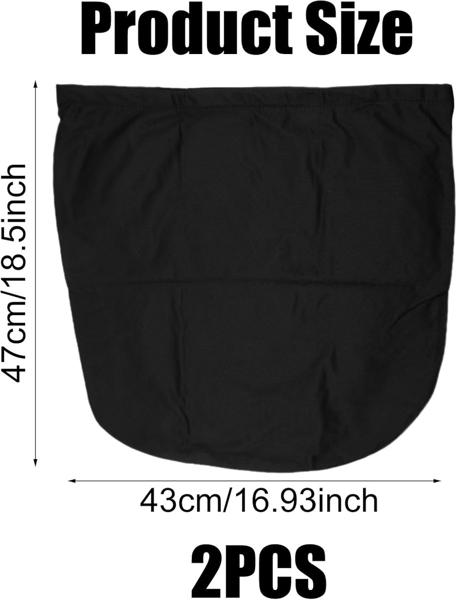 2 stuks motorhelmzak, 47 x 43 cm, met trekkoord, universele motorhelmzak, stofdicht, voor motorhelm, fietshelm, skihelm, basketbal, fitness, buitenactiviteiten (zwart) – foto 4