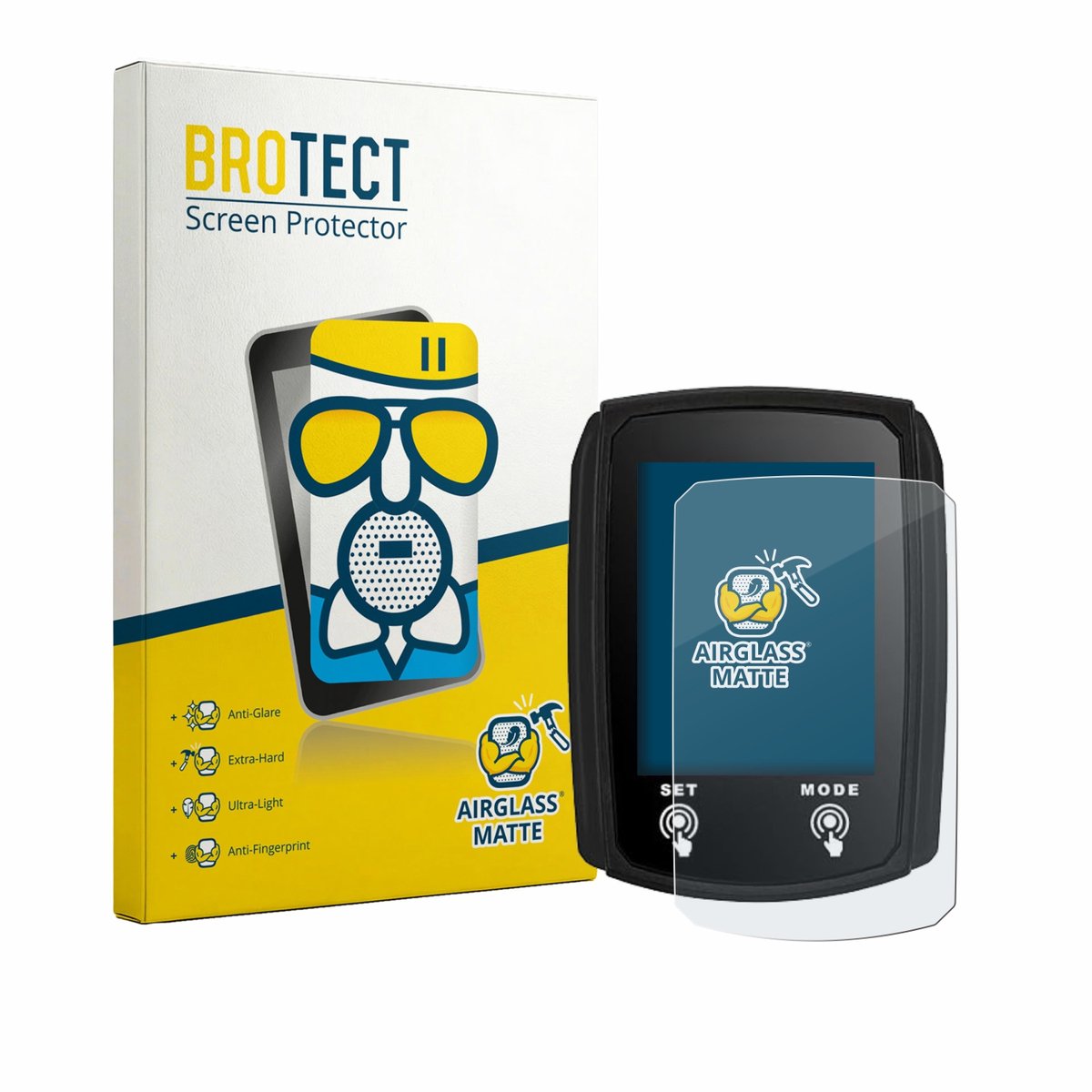BROTECT - Screenprotector voor JZK Bike Computer - Folie Beschermfolie Beschermglas matte
