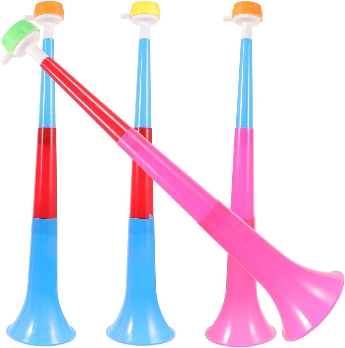 4 Stuks Sport Trumpet voor Feesten en Buitenactiviteiten – Luide en Veilige Cheer Horns in Diverse Kleuren voor Voetbal en Evenementen