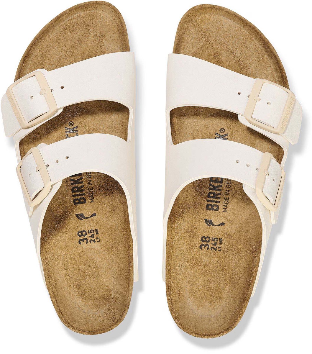 Birkenstock Arizona Birko Flor Sandalen Fashion Wear Volwassen Wit