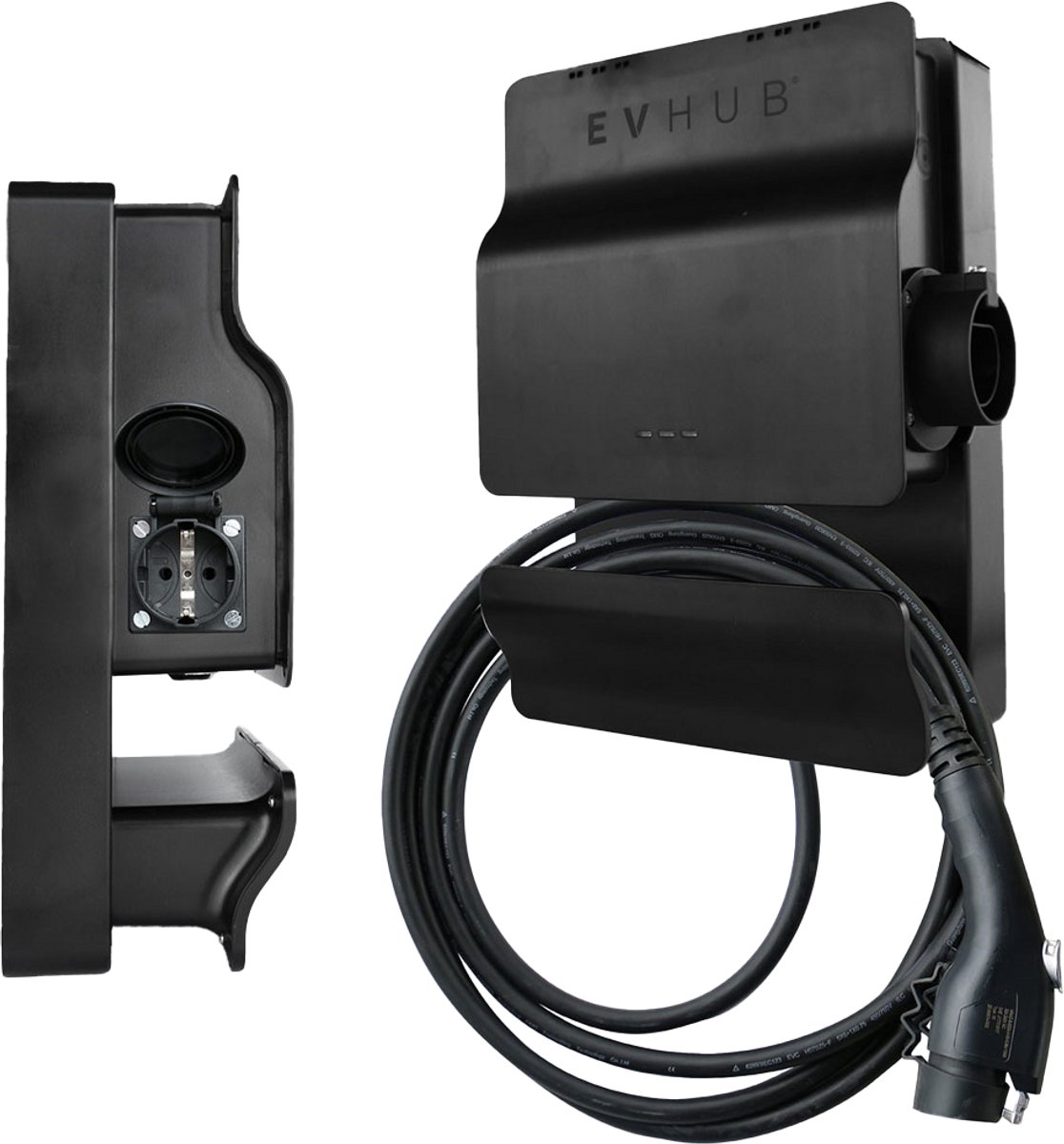 EVHUB laadpaal 22kW type 2 vaste kabel 8 meter - zwart (LP-H8T5OIUGL5)