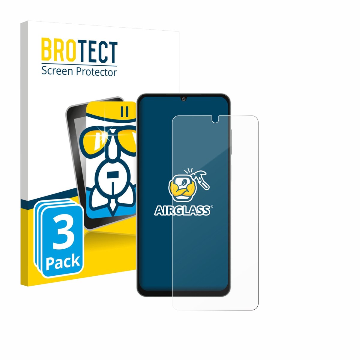 Screenprotector 3 Stuks voor Samsung Galaxy M06 Beschermglas transparant