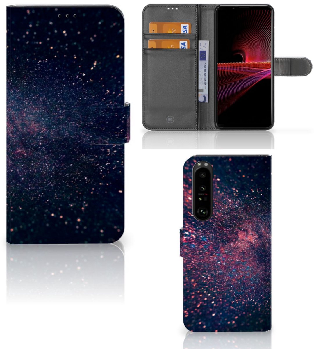 Sony Xperia 1 III Book Case Stars