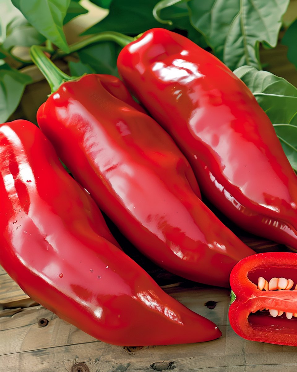 Paprika Zaden Atris F1 Capsicum Annuum Eenjarig Rood Koehoorn