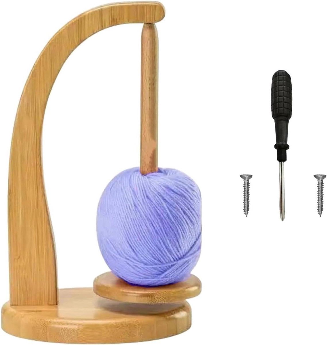 Draaitafel voor Wol, Handmatige Wol Winder met Magnetische Houder voor Breiaccessoires en Cadeaus, Ideaal voor Breien en Haken