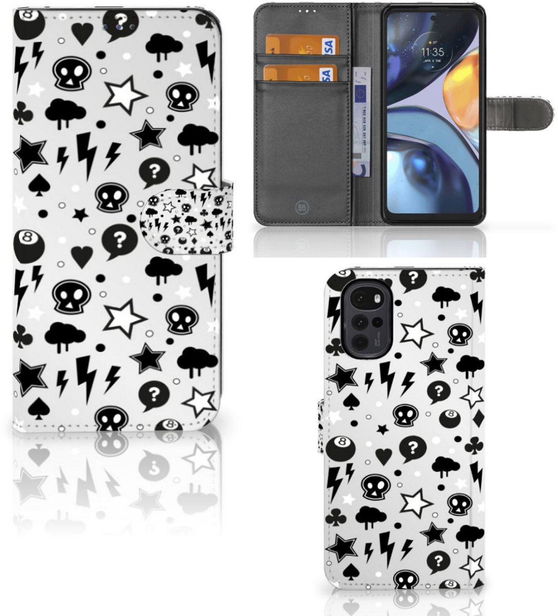 Telefoonhoesje met Naam Motorola Moto G22 Silver Punk