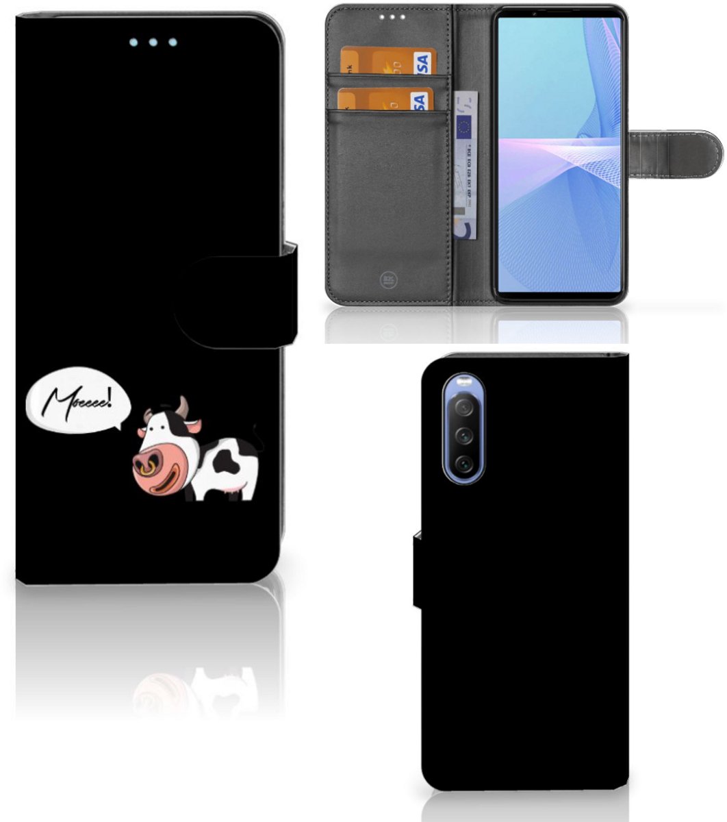 Book Case voor Sony Xperia 10 III Leuk Hoesje Cow