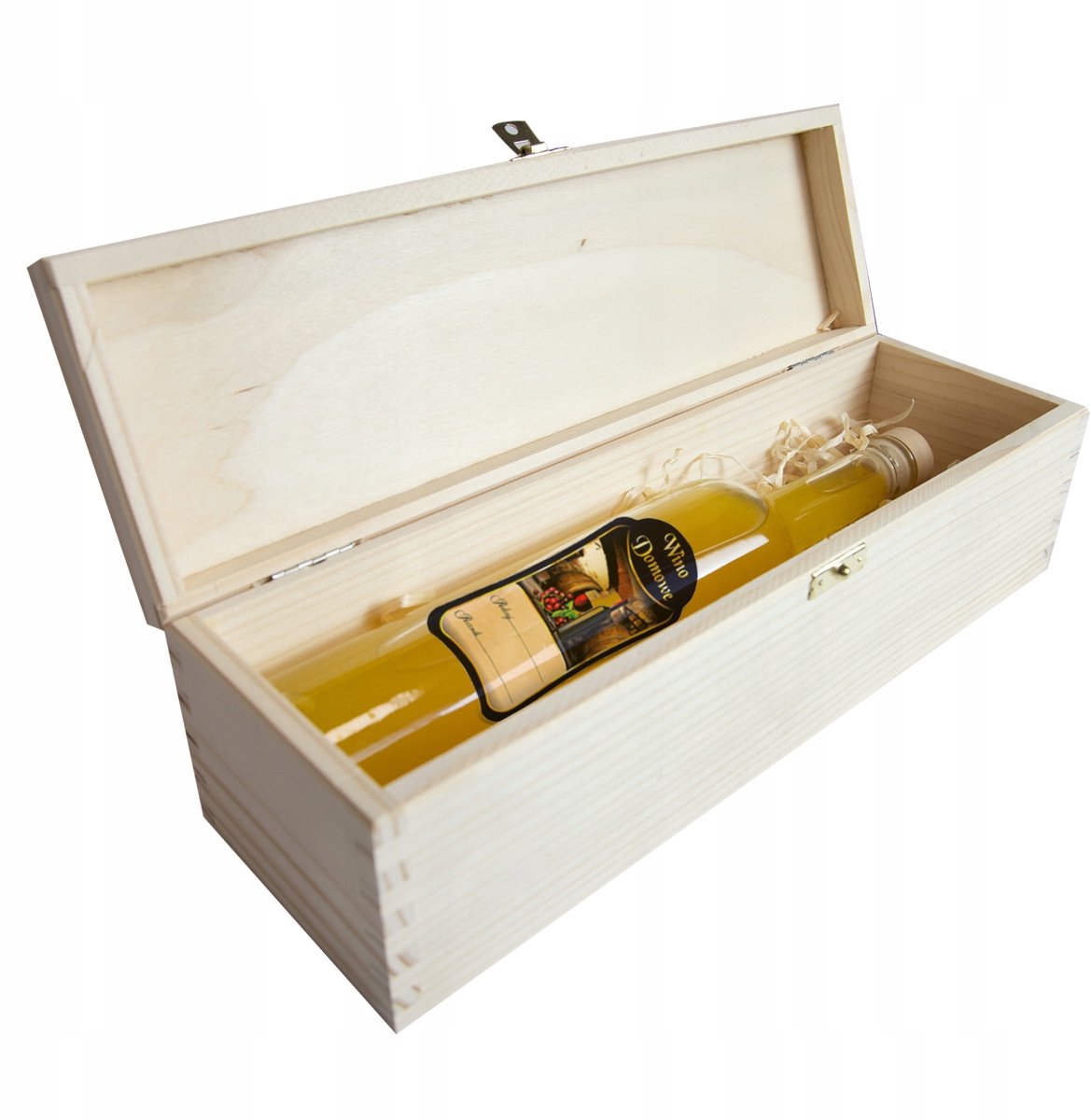 Bimberek - Wijnkist - Natuurlijk Hout - Gouden Klamers