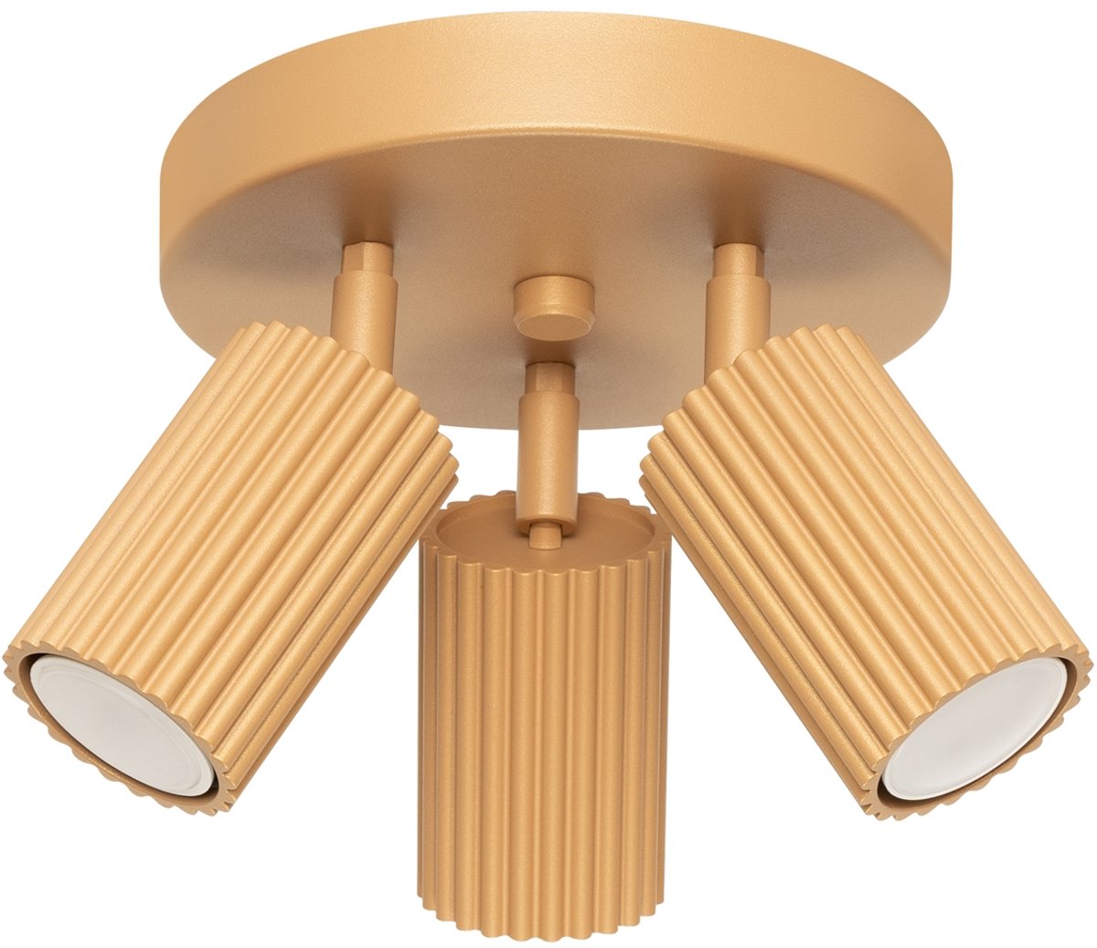 Lumilo Amber - Plafondkap - Goudkleurig - Aluminium - 3x GU10