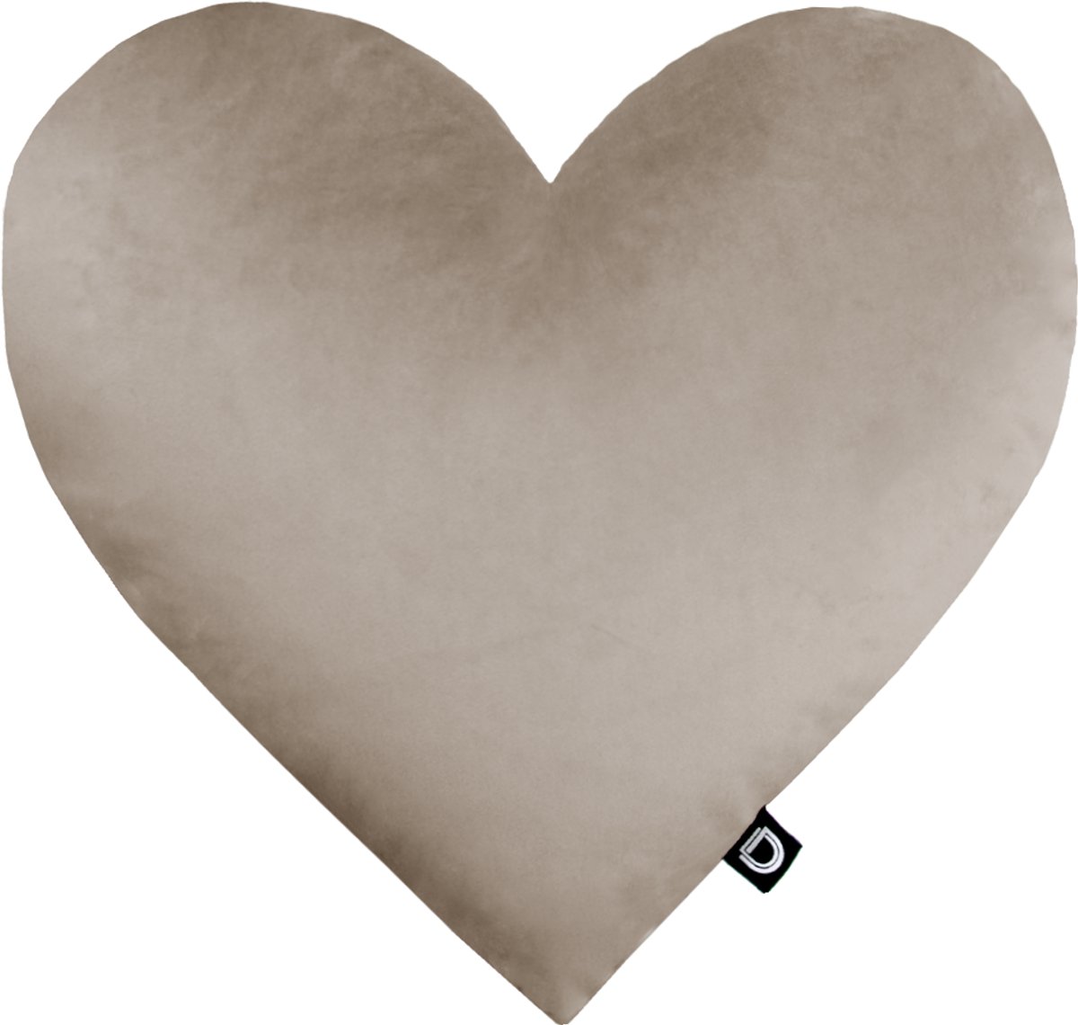 Decordruk VELVET Serie - Decoratief Kussen - Piaskowy Hart - Personaliseerbaar