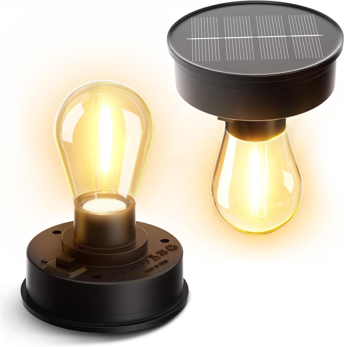 Vervanging Zonne-lamp - Solar Lamp Top - Tuinverlichting Herstellen - Transparant Ontwerp IP65 - 8 cm - Zwart
