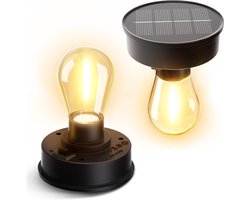 Vervanging Zonne-lamp - Solar Lamp Top - Tuinverlichting Herstellen - Transparant Ontwerp IP65 - 8 cm - Zwart