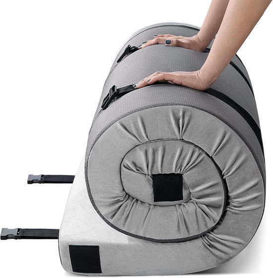 Camping Matras - Slaapmat Vloermat - Kamperen en Reizen - Traagschuim Comfort - 160 x 66 cm - Grijs van Camping — afbeelding 5