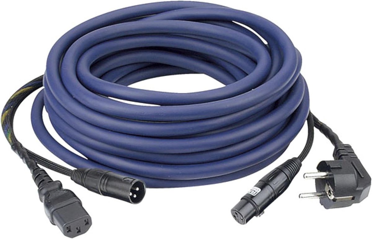 Audiokabel - Signaalkabel - PA Geluid - Mannelijk naar Vrouwelijk - 15 meter - blauw