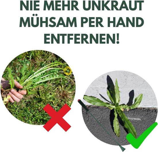 Aspergesteker Onkruidsteker - Tuingereedschap Staal - Onkruid Verwijderen - Gemaakt in EU - 58 cm - Metaal — afbeelding 4