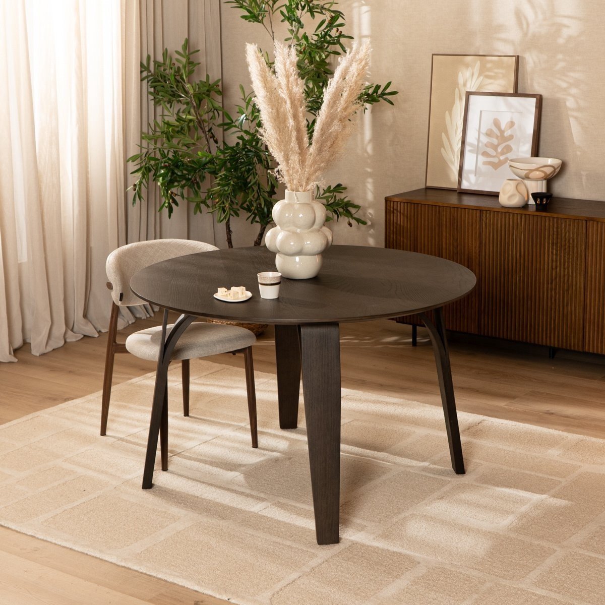 Bronx71® Eettafel Bowie rond walnoot Ø 120 cm