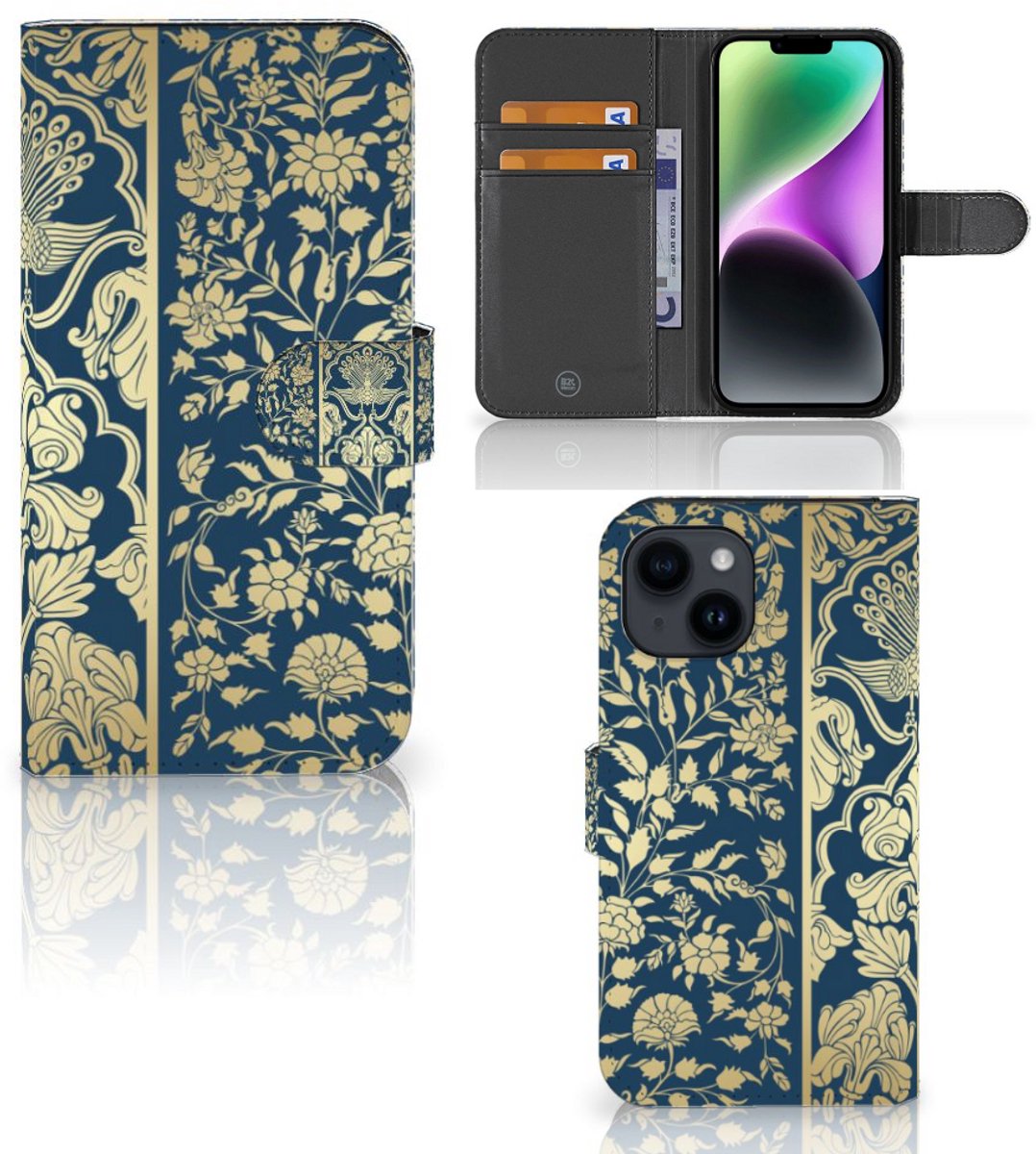 iPhone 15 Hoesje Beige Flowers