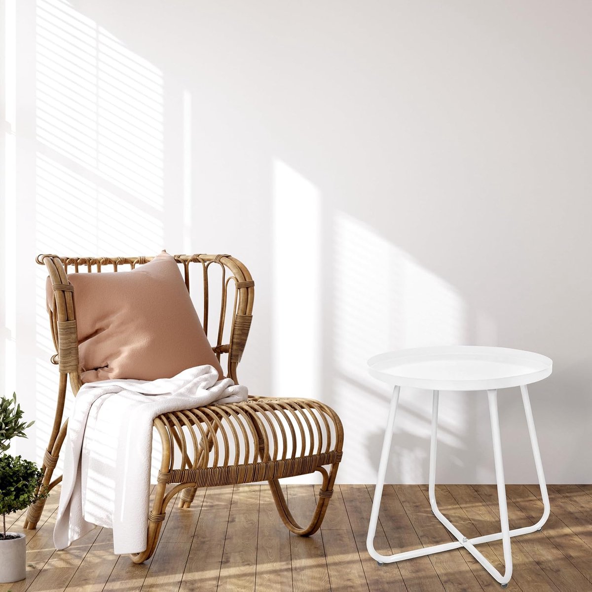 Luxe Bijzettafel – Wit – Industrohome