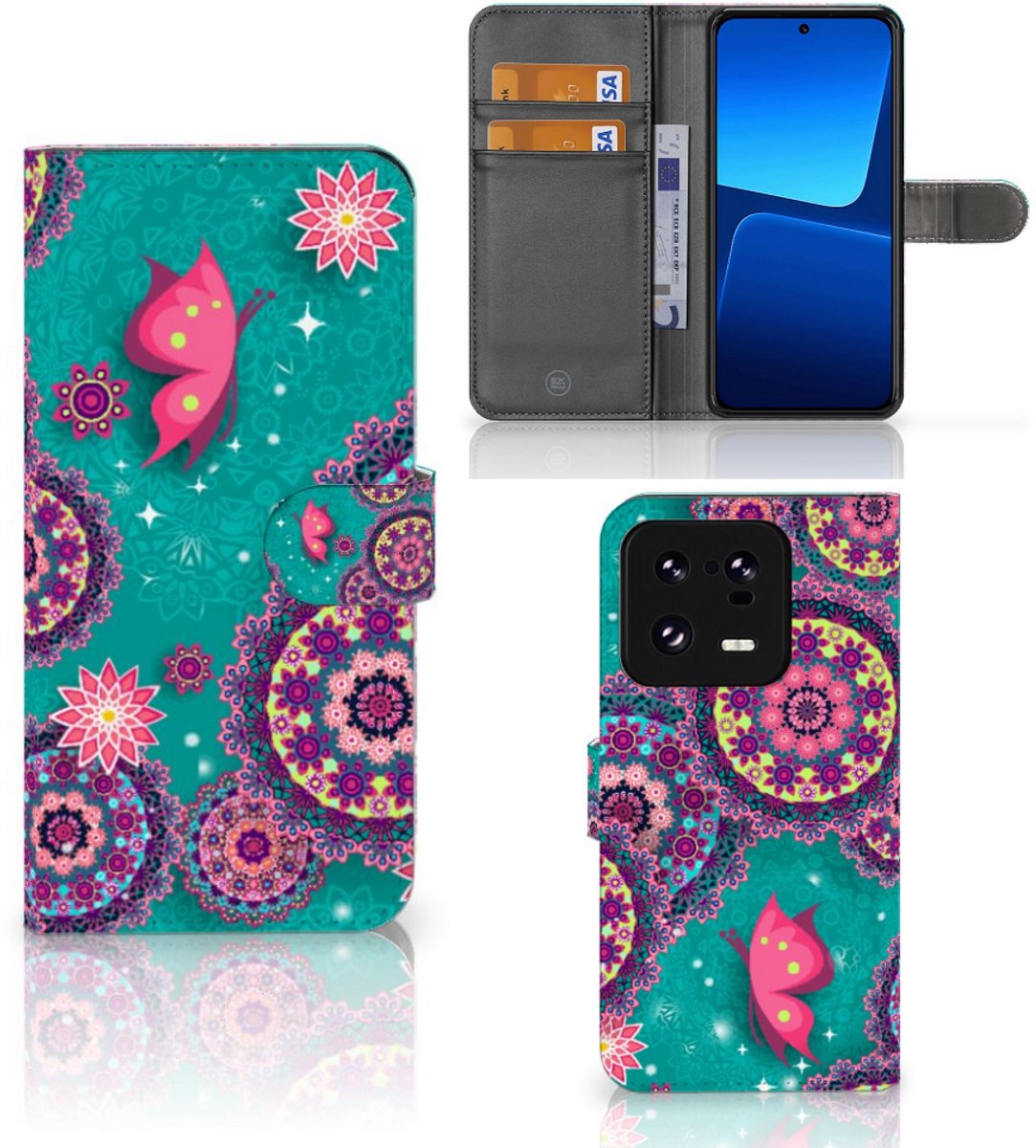 Xiaomi 13 Pro Hoesje Cirkels en Vlinders