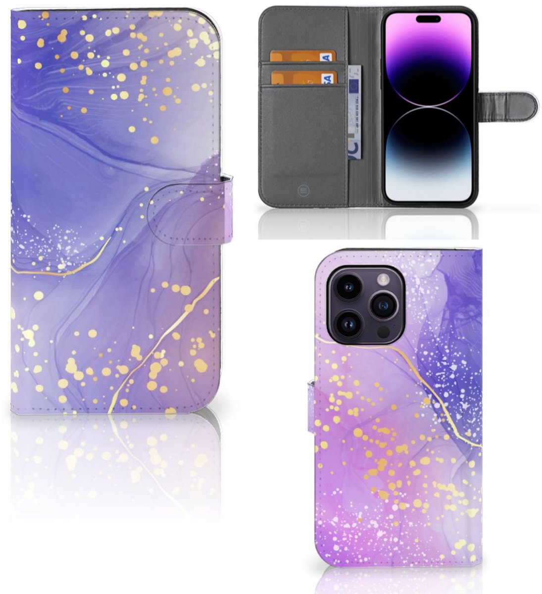 Hoesje voor iPhone 15 Pro Max Watercolor Paars