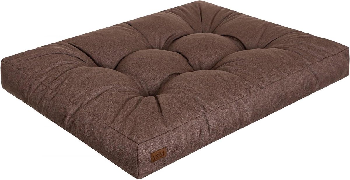 Hondenbed Rechthoekig - Hondenmatras Kussen - Comfortabele Rust - Waterdicht Materiaal - 75 x 50 cm - Bruin