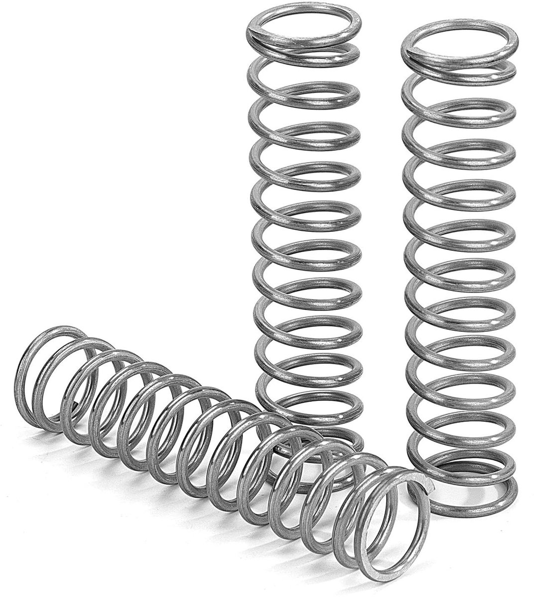 Drukveren Roestvrij Staal - Compressieveren Metalen - Apparaten Reparatie - Hoge Elasticiteit - 90 mm 4 stuks - Zilverkleurig