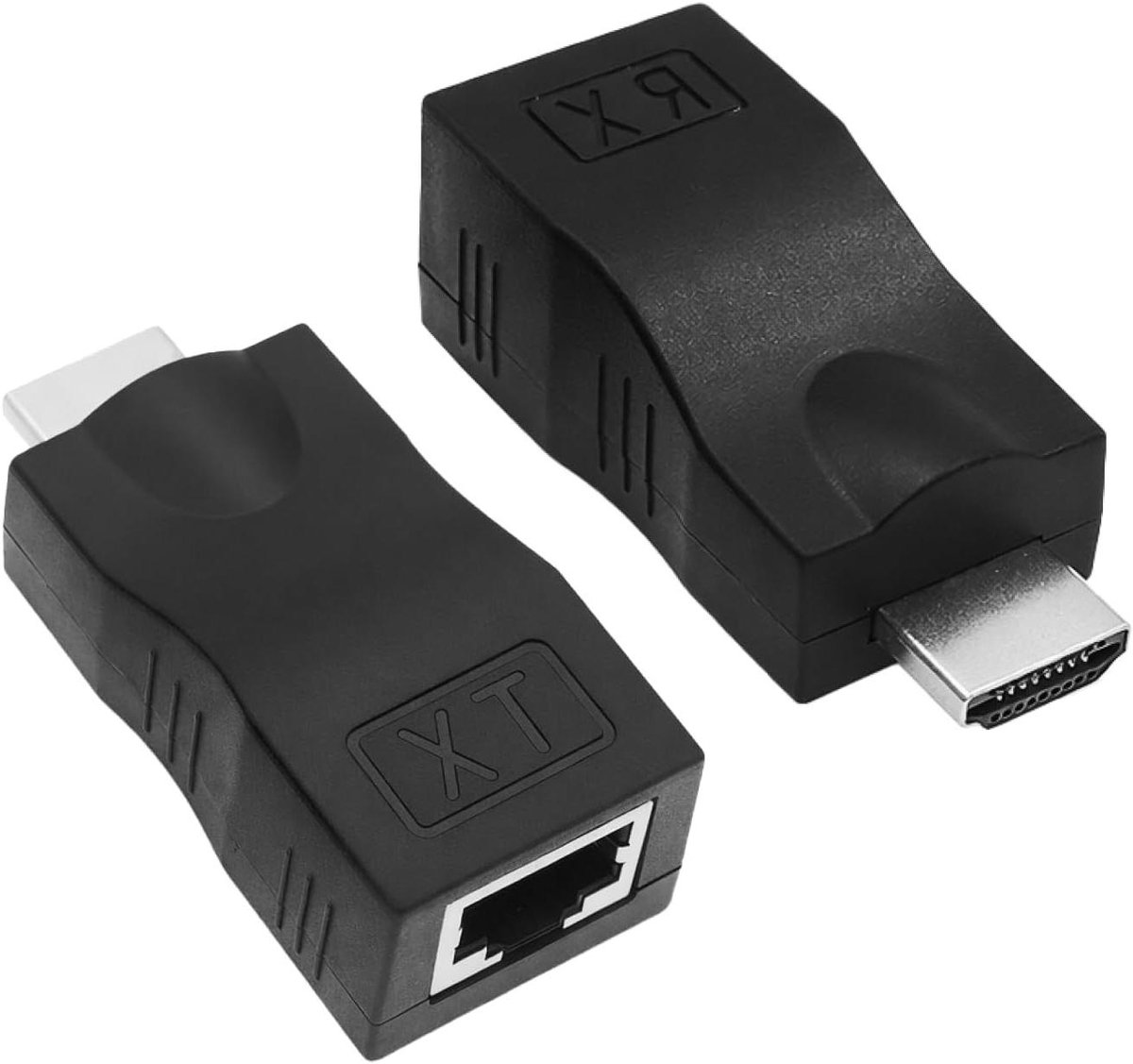 HDMI Extenders - HDMI Adapter - Signaal Verlengen - Tot 30 Meter - 2 Stuks - Zwart