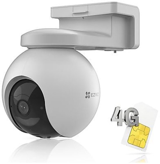 EZVIZ EB8 Pro 4G Kit - 4K Beveiligingscamera & 8W Zonnepaneel - 360° Panoramisch Zicht, Ai Powered Detectie & Active Defense - 4G & Wi-Fi - Google Assistant & Amazon Alexa - IP65 van Merkloos — afbeelding 3