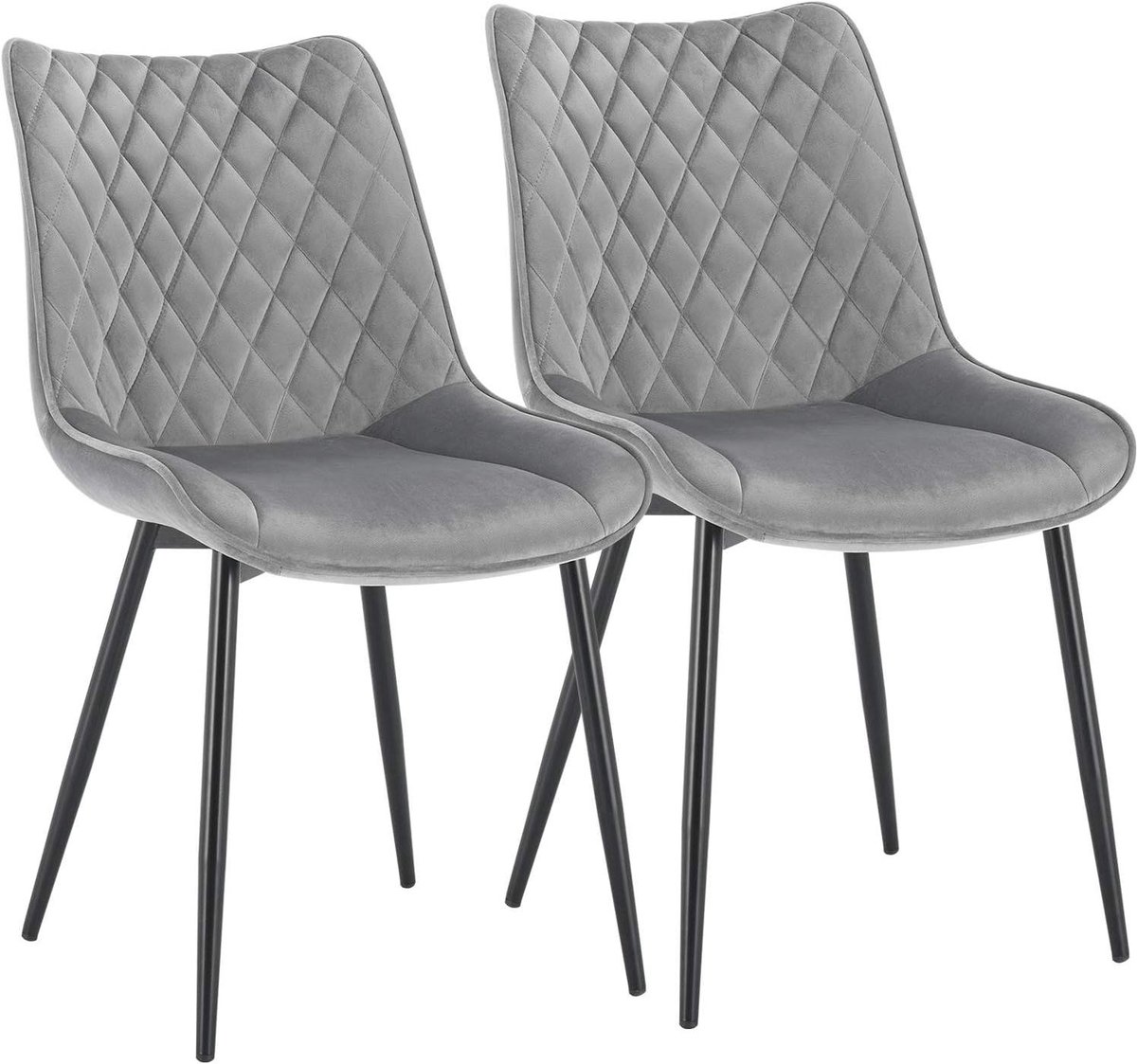 Eetkamerstoelen Set - Keukenstoelen Fluweel - Comfortabel Zitten - Ergonomisch Ontwerp - S