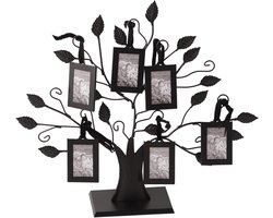 【Jaar-einde Promotie】Huairdum fotolijst, modieuze familie stijlvolle foto's Frame foto's Display Tree met Hunging Pictures Frames Beste voor ouders zusters vrienden (6 stks