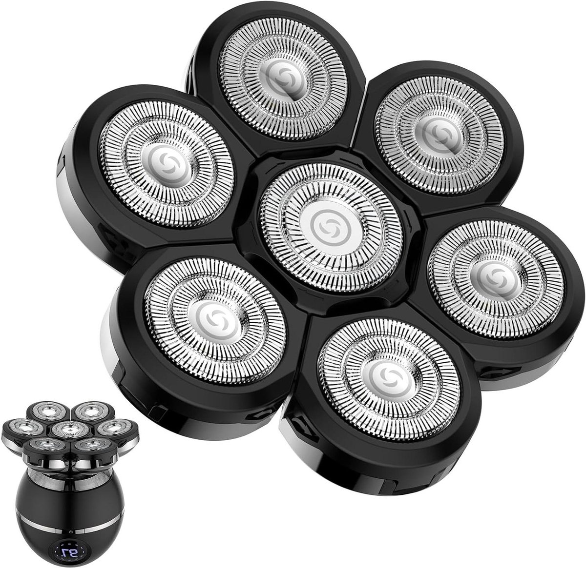 Replacement heads 7D, replacement head compatible with 7D shavers, not compatible with 3D electric shaver