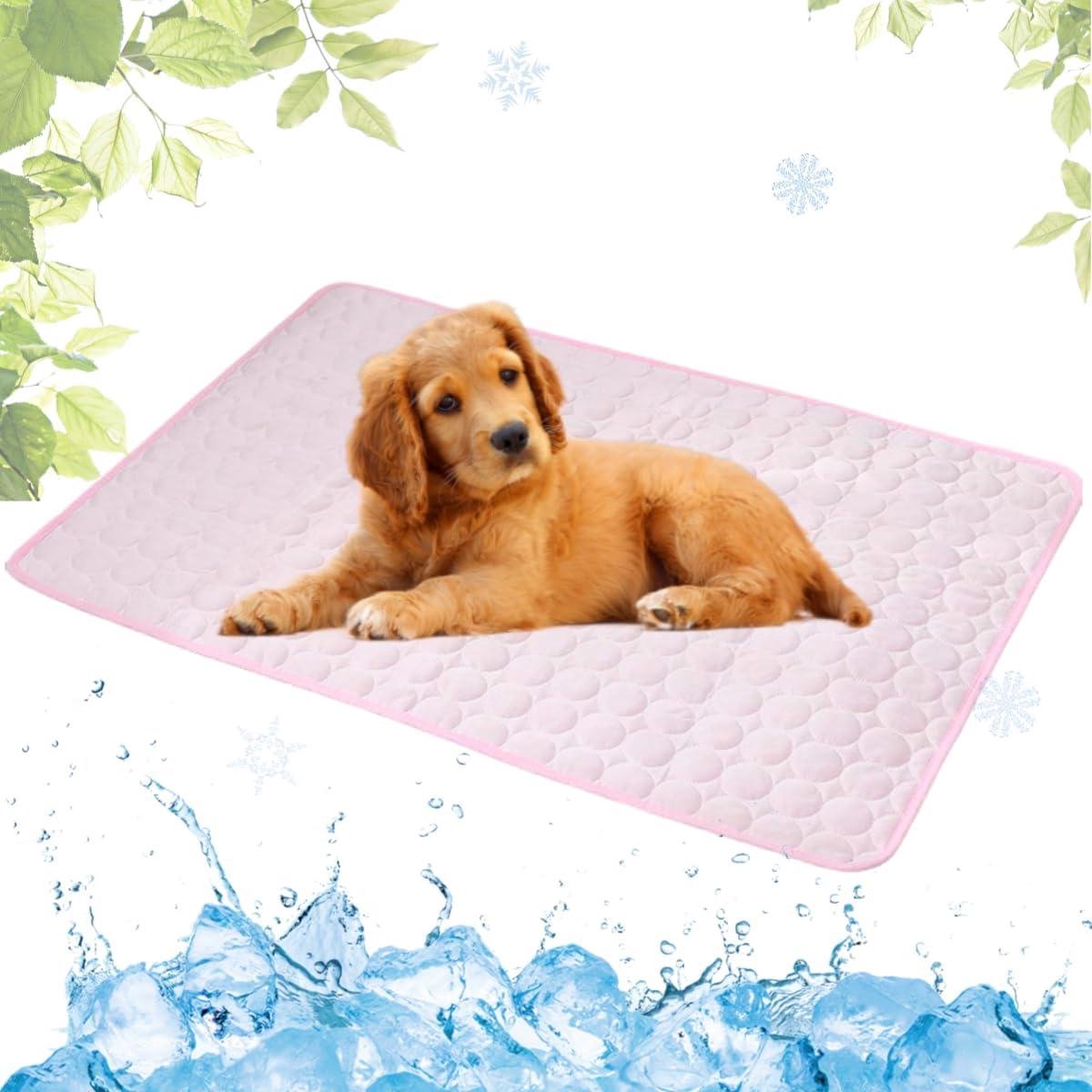 Honden Koelmat - Zelfkoelende Mat - Huisdier Koel Houden - Zonder Water Elektriciteit - 40x50cm - Roze