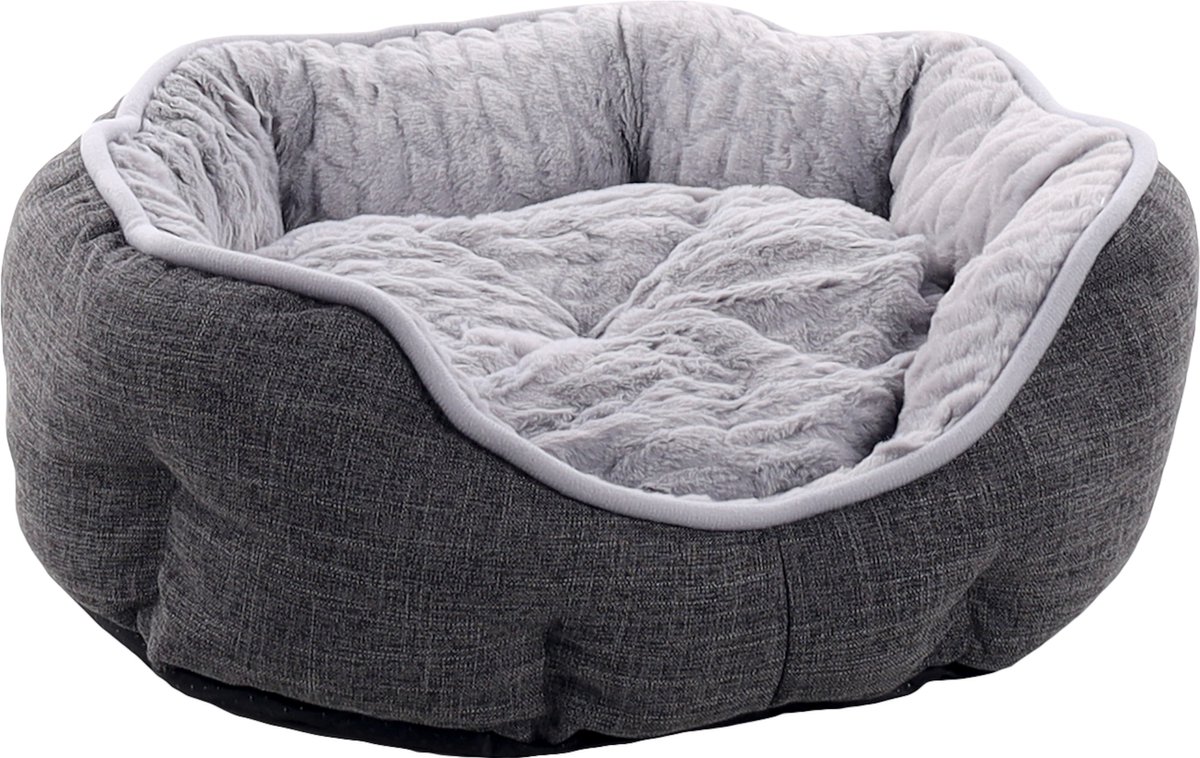 Flamingo Zupo - Mand Honden;katten - Mand Zupo Achthoekig Donkergrijs 45x40x15cm - 1st - 133462 - 1st