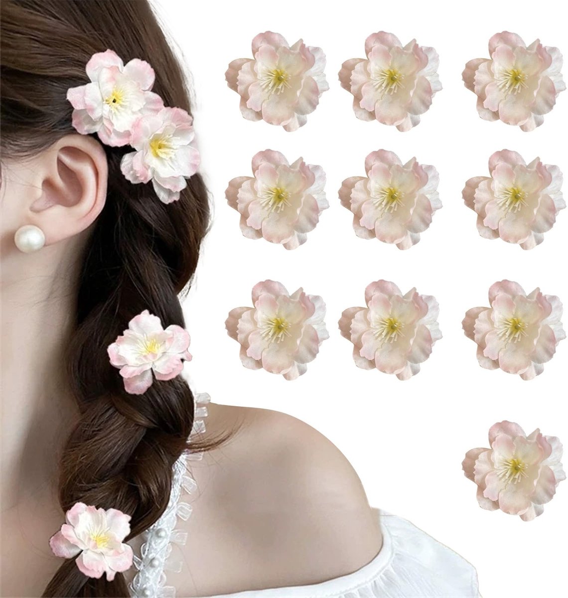 Allecto - - Mini Haarclips - Haaraccessoires - Elegant Bloemenontwerp - Roze - Vrouwelijke Haarclips - Geschikt voor Feestdagen en Dagelijks Gebruik .