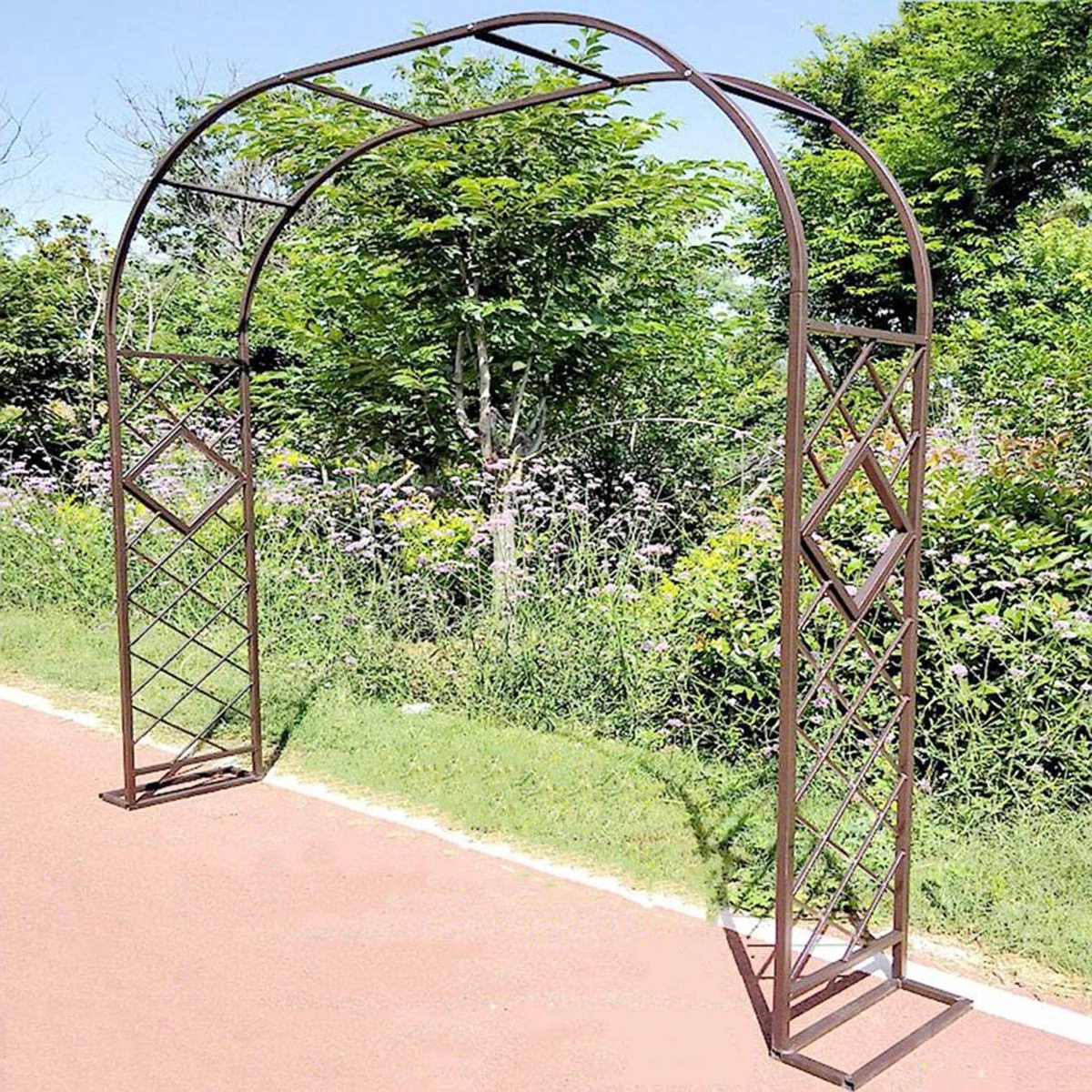 Metalen Tuinboog - Bruiloft Prieel - Klimplanten Ondersteunen - Verstevigd IJzerwerk - 180X270CM - Brons