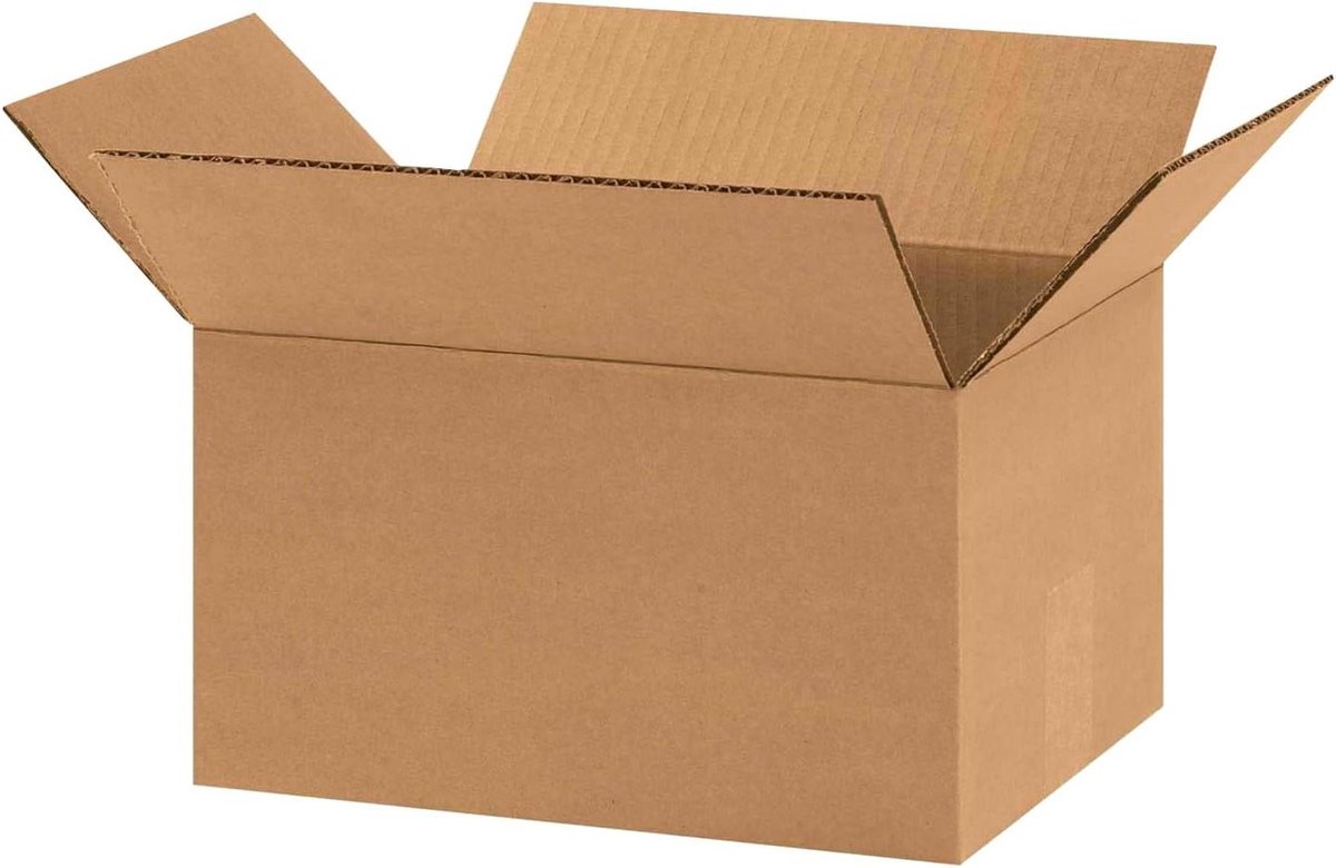 Kartonnen Verzendingdozen - Verhuisdozen Verzenddozen - Verzenden Opslaan - Enkelgolf Constructie - 25 x 15 x 5.5 cm - Havana