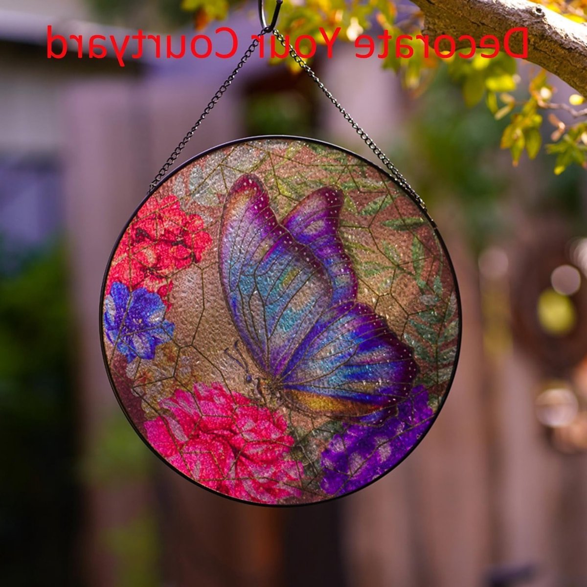 Kleurrijke Hangende Zonnevanger van Gevlochten Glas, Kristallen Bloemenraamdecoratie, Uniek Cadeau voor Verjaardagen en Feestdagen