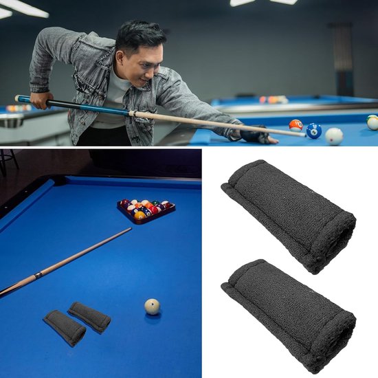 Billiard Cue Cleaner - Pool Cue Shaft Cleaner - Pool Keu Onderhoud - Zachte Katoen Materiaal - 10 cm - Zwart — afbeelding 2