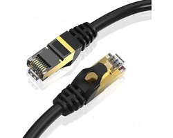 Ethernet Kabel - Netwerkkabel Cat 8 - Razendsnel Internet - 40 Gbps Snelheid - 5 meter - Zwart