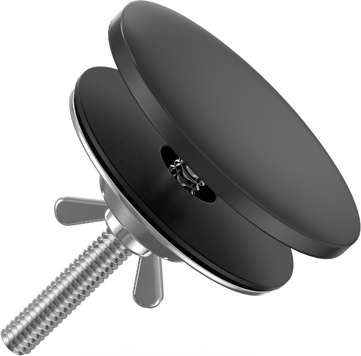 Kraangatgat Afdekking - Kraan Gat Deksel - Lekkage Voorkomen - Roestvrij Staal - 2 Inch Diameter - Mat Zwart