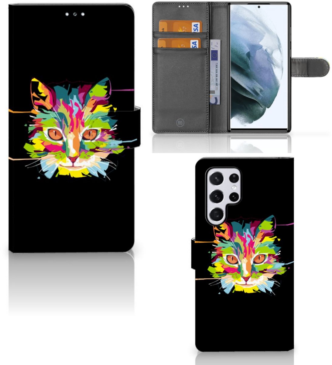 Samsung Galaxy S22 Ultra Leuk Hoesje Cat Color