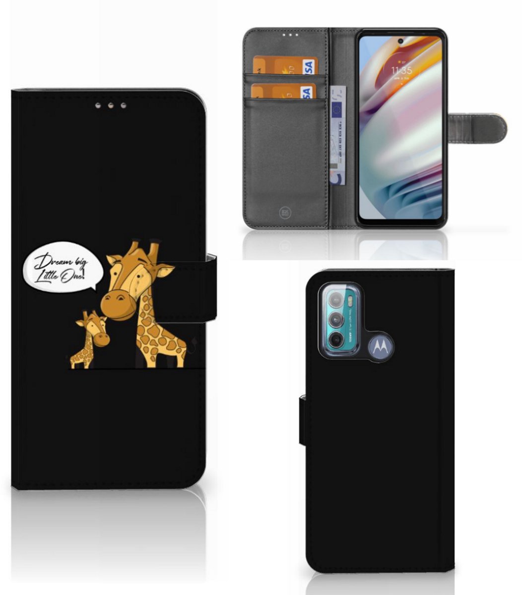 Motorola Moto G60 Leuk Hoesje Giraffe