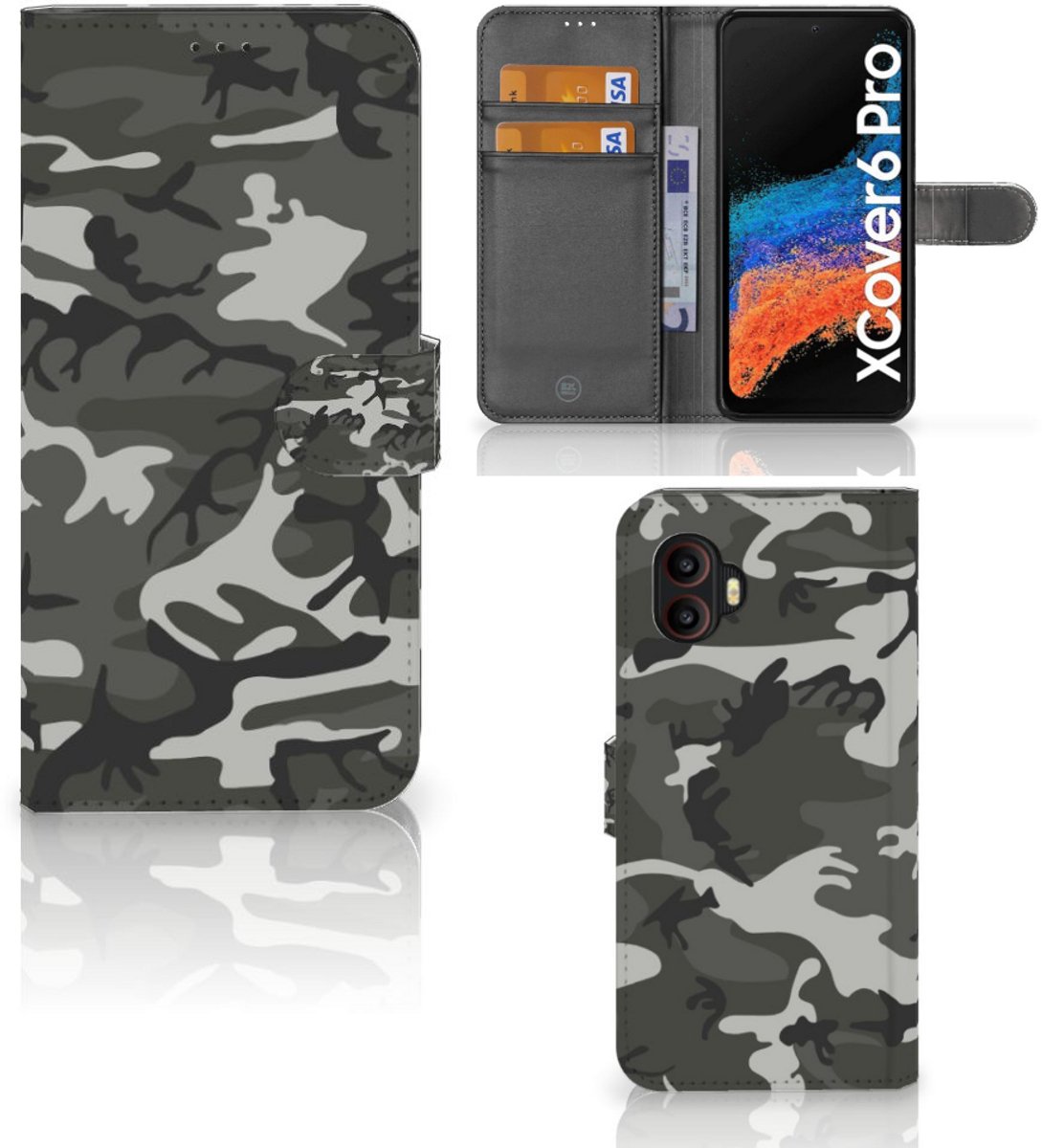 Samsung Galaxy Xcover 6 Pro Telefoon Hoesje Army Light