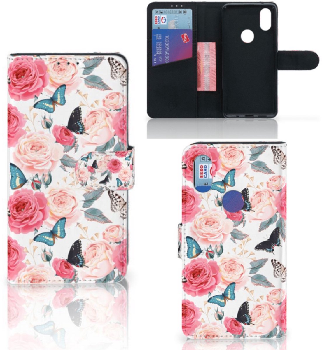 Xiaomi Mi Mix 2s Hoesje Butterfly Roses