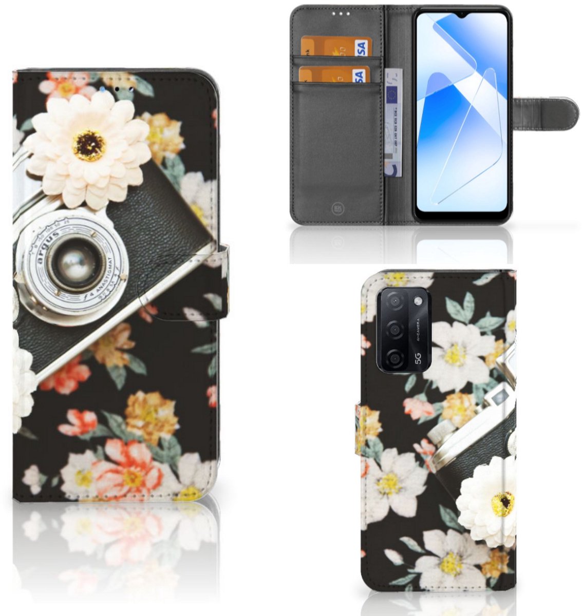 OPPO A16/A16s/A54s Telefoonhoesje met foto Vintage Camera