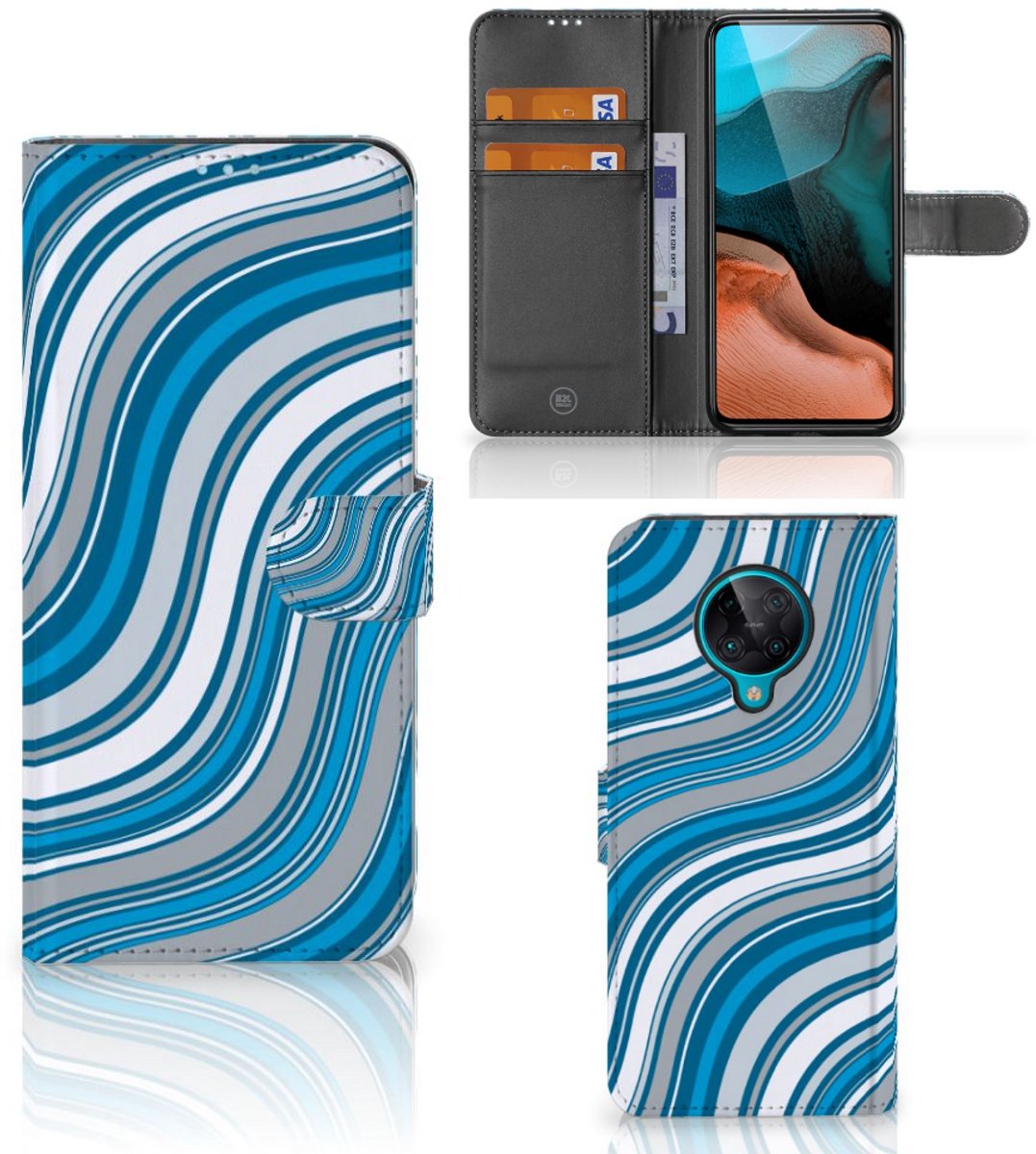Xiaomi Poco F2 Pro Telefoon Hoesje Waves Blue