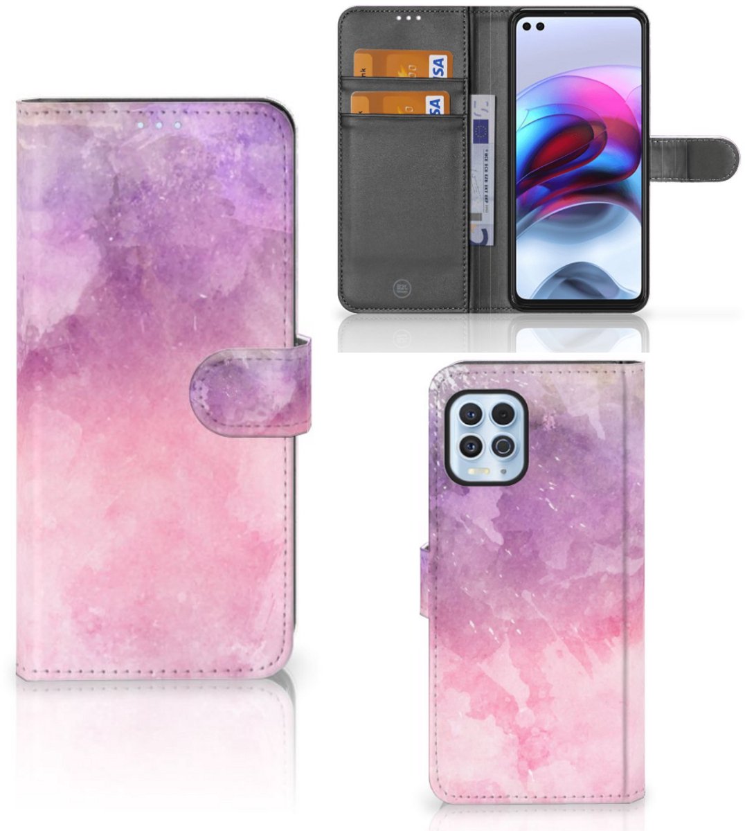 Hoesje Motorola Moto G100 Pink Purple Paint