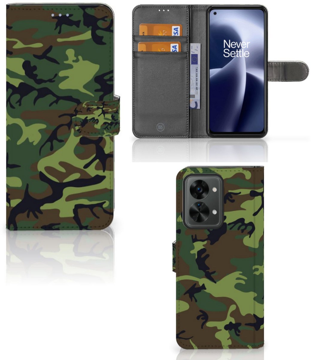 OnePlus Nord 2T Telefoon Hoesje Army Dark